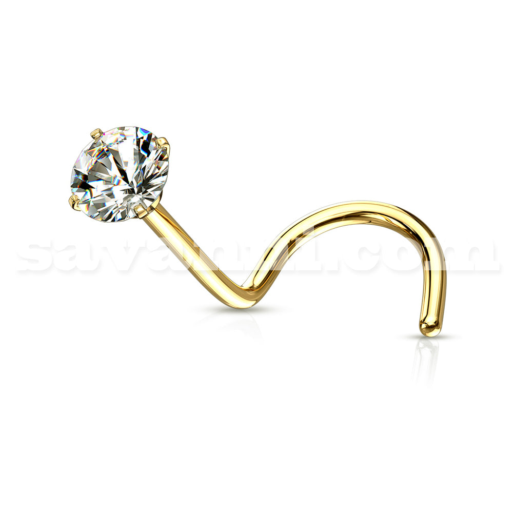 0.8mm Nenäkoru Kullattu Zircon