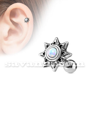 Helix-smycke / Tragus-smycke Tribal Sun Opal