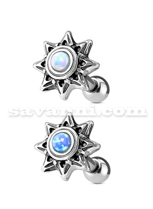 Helix-smycke / Tragus-smycke Tribal Sun Opal