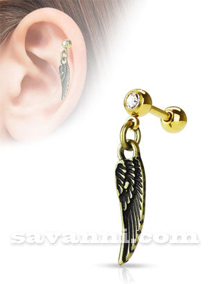 Helix/Tragus-smycke Angel Wing