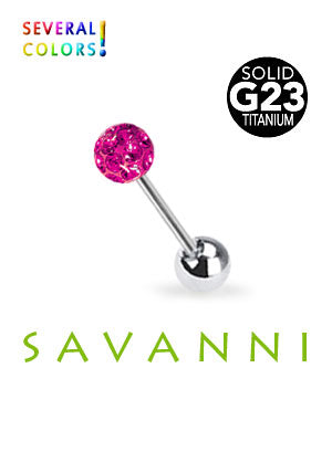 Helix/Tragus-smycke Titan Crystal Kula 3mm