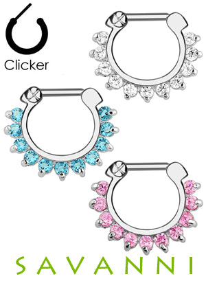 Septum Ring Colorful Gem