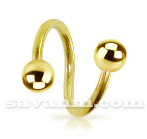 1.6mm Guldfärgad Spiral