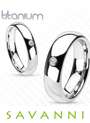 4mm Titan Ring Zircon